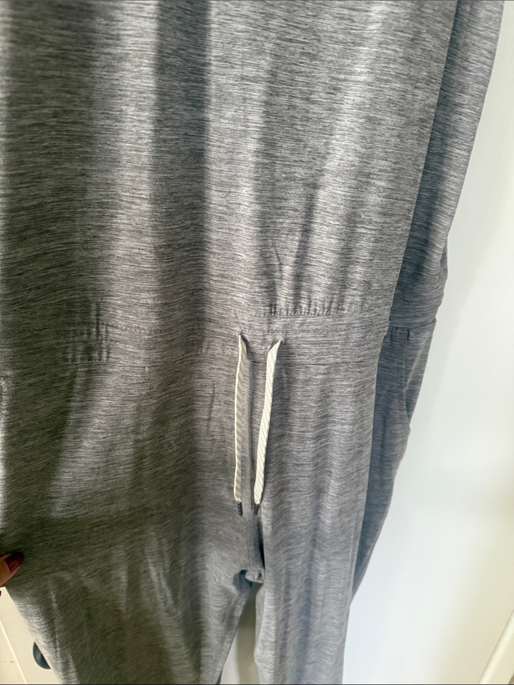 Vuori Heather Gray Racerback Drawstring Jumpsuit - Picture 3 of 6